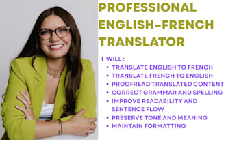 manually translate english to french or french to english