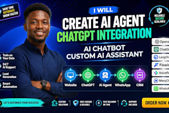 create ai agent, chatgpt integration, ai chatbot and custom ai assistant