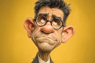 cartoon portrait vector portrait caricatures illustration