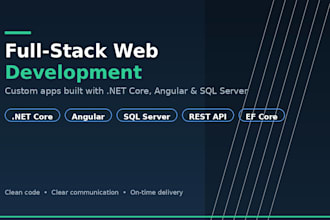 build fullstack web apps using dotnet core and angular