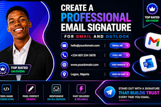 create a professional email signature for gmail and outlook