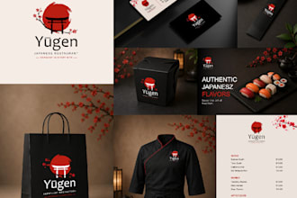 design a professional japanese restaurant brand identity and logo