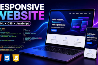 design website using HTML, CSS and java script