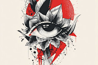 do floral and minimalist tattoo design