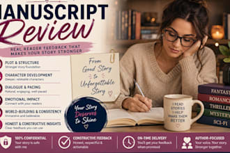 professional manuscript reviewer  honest reader feedback