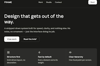 create sleek modern and minimalist websites
