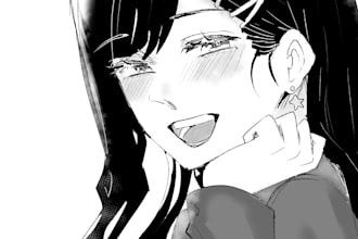 draw a quick manga bust sketch in 48 hours