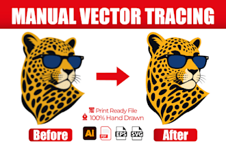 vector trace redraw logo and prepare print ready file