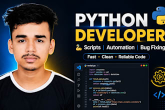 write python scripts, automate tasks, and fix python bugs
