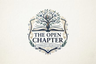 design a creative book club logo for your community
