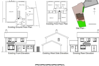 create UK planning permission and building regulations drawings and floor plan