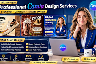 create professional canva graphic designs for social media