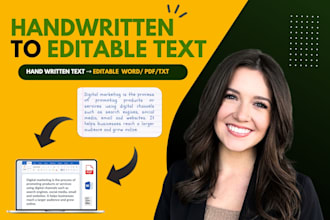 convert handwritten notes into editable word, PDF, or text