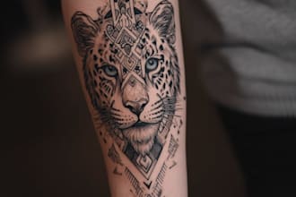 do floral and minimalist tattoo design