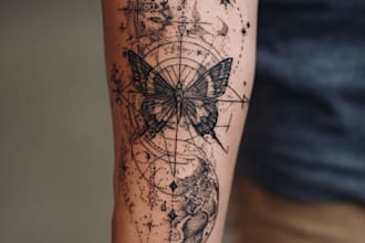 design a minimalist fine line tattoo
