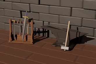 model sylized 3d low poiy, game ready assets