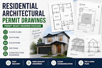 prepare residential architectural permit drawings for permit submission