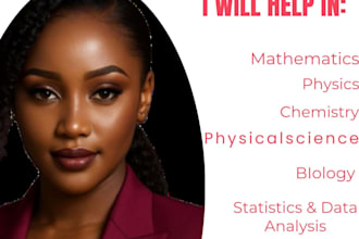 help in math, physics, chemistry, biology, statistics, physical science etc