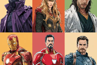 a superhero art illustration comic for you