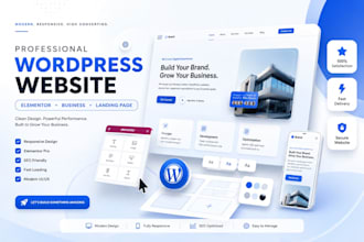 design responsive wordpress website, elementor web