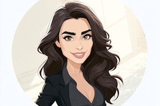 do cartoon caricature image of your bestie,