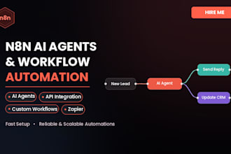 build n8n ai agent, n8n automation, custom ai agent or ai workflow automation