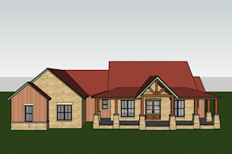 create sketchup 3d model for architecture