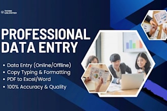 do fastest data entry and copy typing