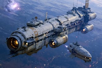 create futuristic sci fi spaceships and spacecraft art