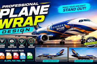 professional plane wrap design