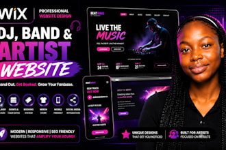 design a dj, band, music artist website on wix that gets you booked