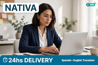 traductora nativa espanol ingles entrega 24hs