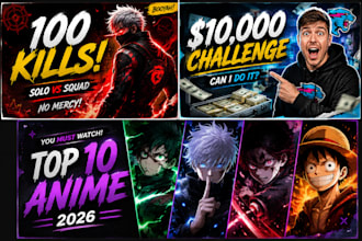 design eye catching youtube thumbnails for your channel