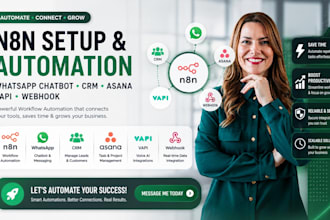n8n setup automation whatsapp chatbot CRM asana vapi webhook