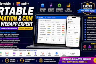 setup airtable database automation, airtable CRM specialist, softr webapp expert