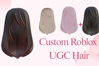 custom roblox ugc straight hair