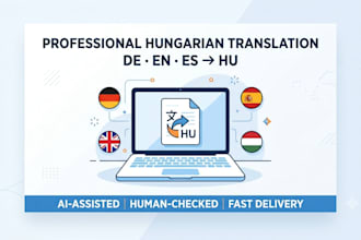 translate german, english, spanish to hungarian and back