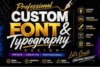 create custom font and typography design