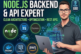 develop, refactor, and optimiza scalable nodejs backend apis
