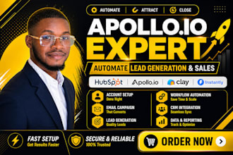 setup clay com apollo io hubspot crm zapier n8n automation monday zoho workflow