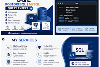 write sql queries for postgresql and mysql databases