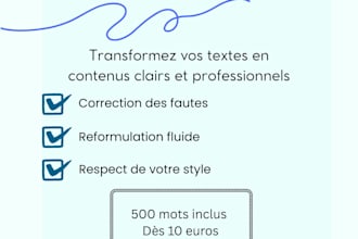 corriger et reformuler vos textes en francais