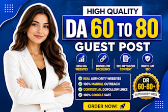 write and publish high da guest posts with SEO dofollow backlinks