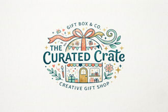 design a creative gift shop logo for your business