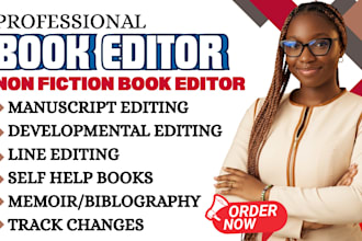be nonfiction book editor do line editing proofread copy ed it for manuscript
