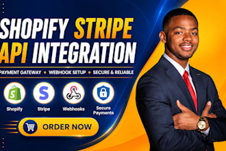 do shopify stripe API integration, payment gateway and webhook setup