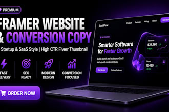 design a framer website with conversion copy for you