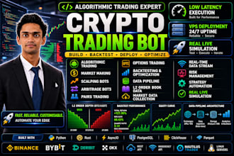 develop crypto trading bots with exchange API integration