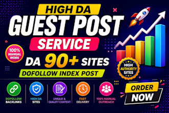 publish high da guest posts with manual SEO outreach backlinks