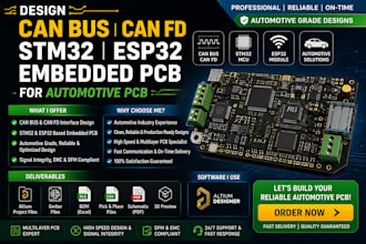 design can bus can fd stm32 esp32 embedded pcb for automotive pcb in altium